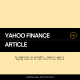 Yahoo Finance Article
